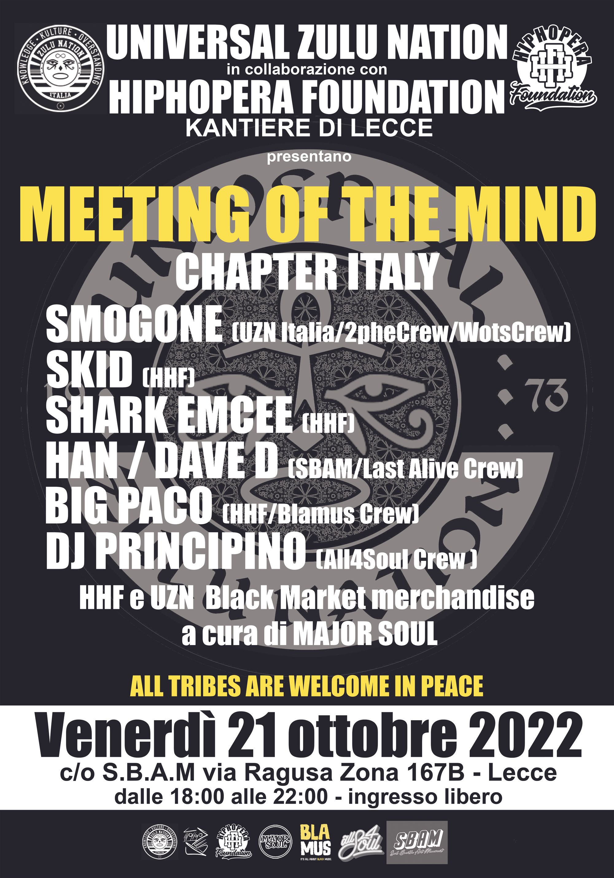 HipHopSeeds Sponsor Event: Meeting of the Minds (Lecce)