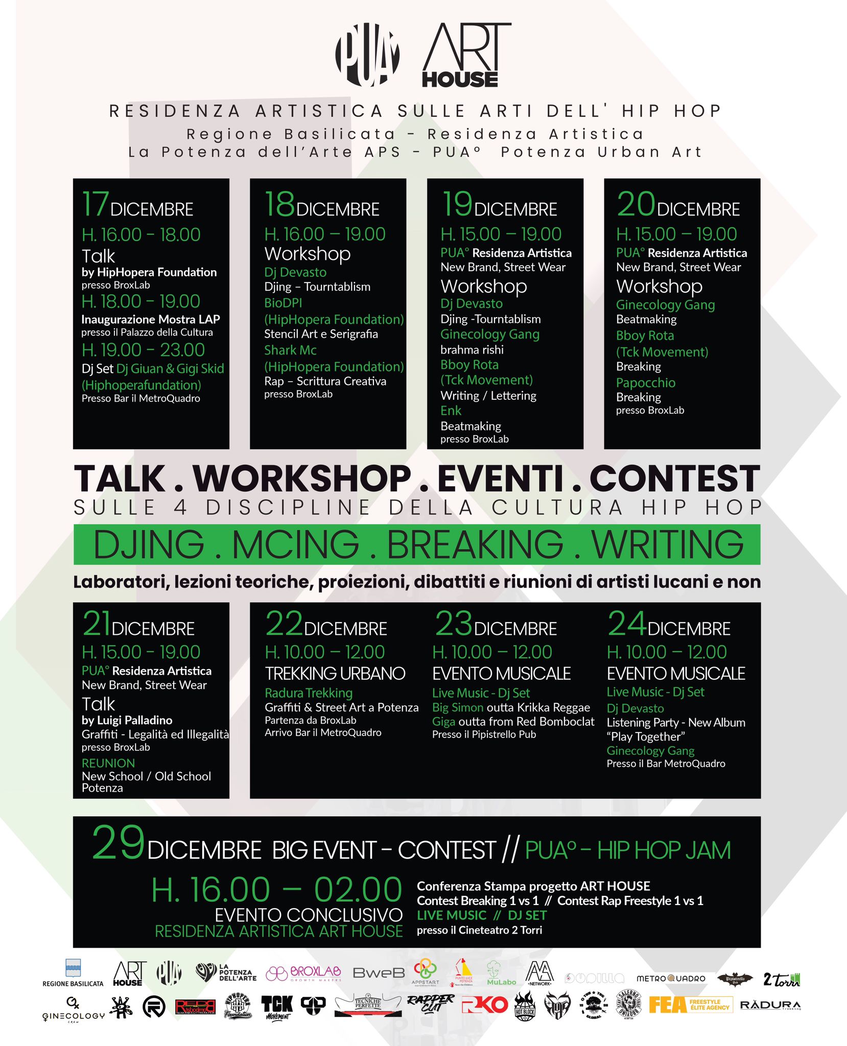Presentazione: 17 dicembre  "Zulu Nation Italia Works & Knowledge" a ART HOUSE, Potenza (pz)